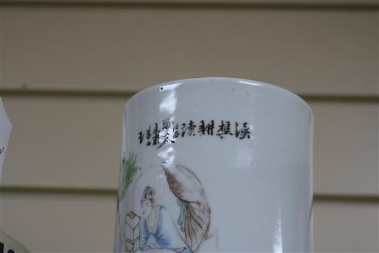 A 19th century Chinese vase and a Republic vase, height 28cm